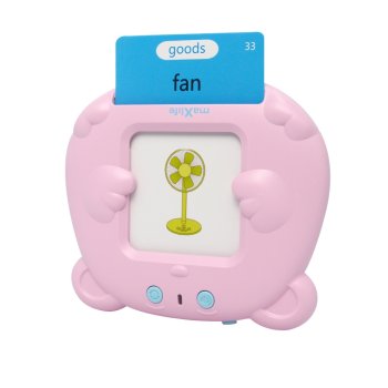 English learning toy for toddlers Maxlife MXLD-100 with 112 flash cards, pink