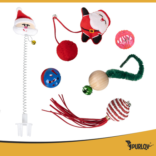 Purlov Christmas Cat Toy Set with 6 Toys in a Stocking 26380 (2)