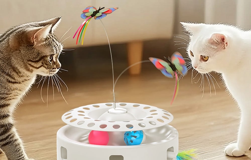 Interactive 3-in-1 Cat Toy Rojeco RWJTY823-02 Dual Power (1)