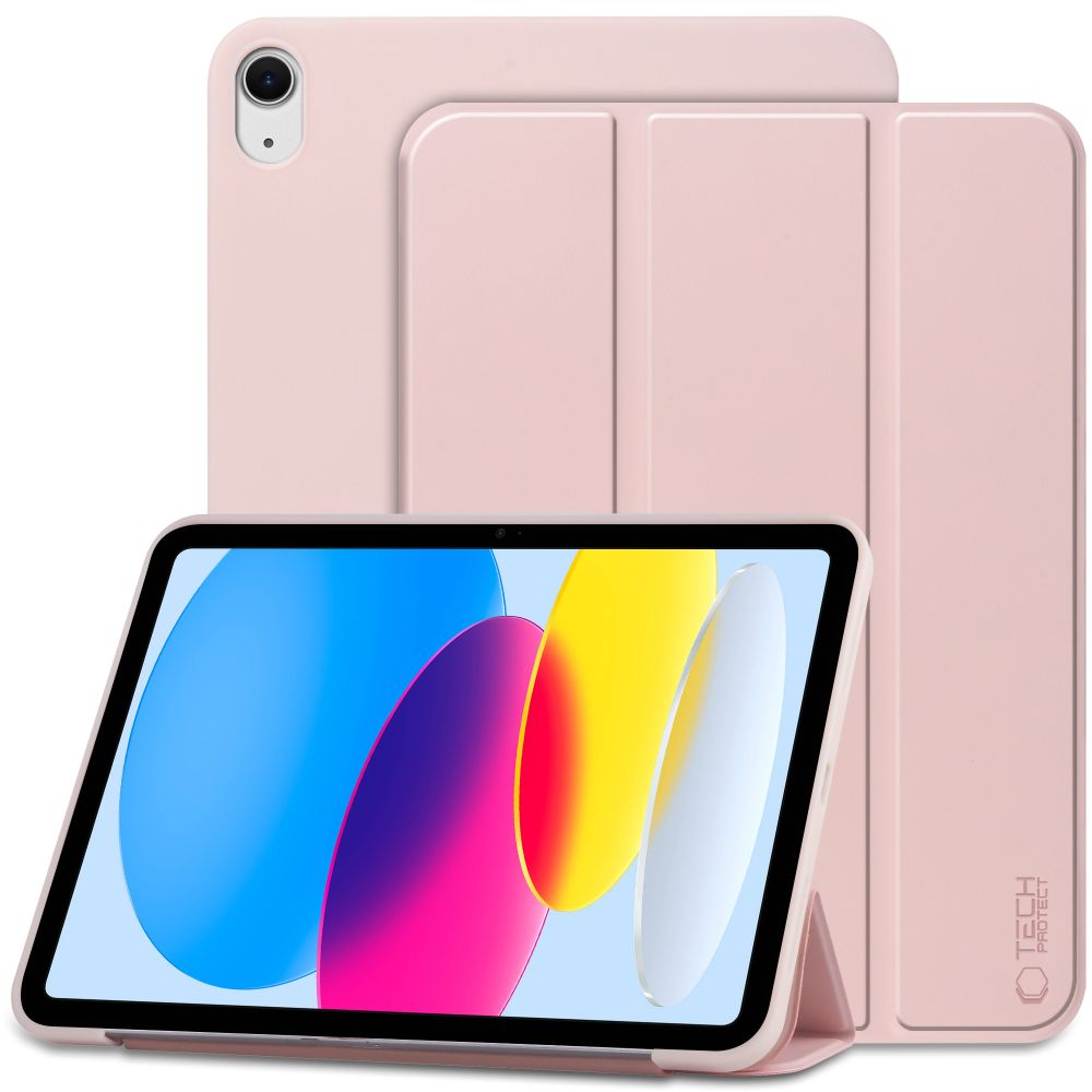 Apple iPad (2022) 10.9" (A2757 A2696) 10 gen. Trifold Tech-Protect SmartCase Protective Cover Case, Pink