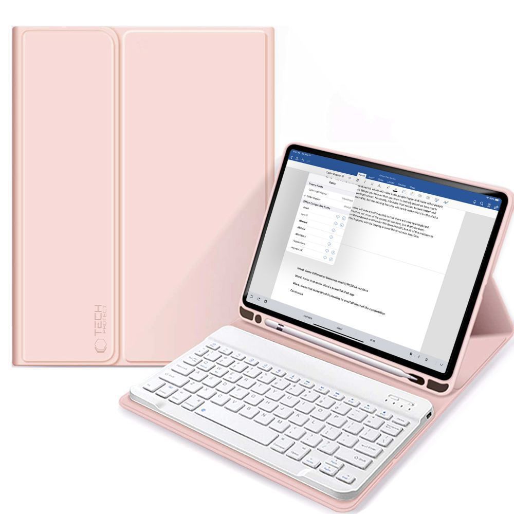 Apple iPad (2022) 10.9" (A2757 A2696) 10 gen. Tech-Protect SC Pen Case Cover with Bluetooth Keyboard, Pink
