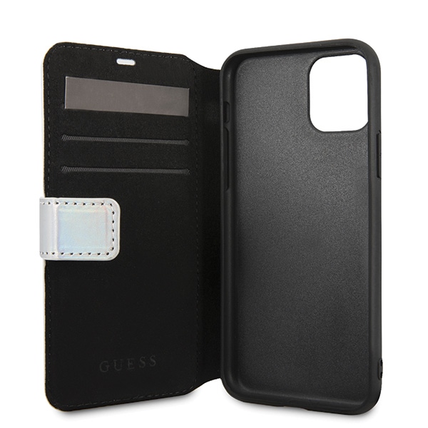 Apple iPhone 11 Pro Max 6.5'' Guess Iridescent Bookcase Cover (GUFLBKN65BLD), Silver (1)