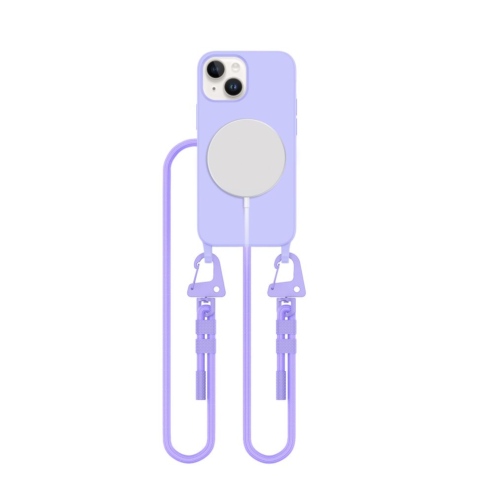 Apple iPhone 13 mini 5.4'' Tech-Protect MagNecklace MagSafe Case Cover with Lanyard, Lavander