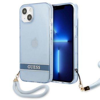 Apple iPhone 13 Mini 5,4" Guess Translucent Strap Case Cover, Blue