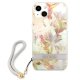 Guess iPhone 13 mini Case Flower Strap Violet