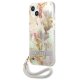 Guess iPhone 13 mini Case Flower Strap Violet