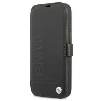 Apple iPhone 13 mini 5.4'' BMW Signature Book Case Cover (BMFLBKP13SSLLBK), Black