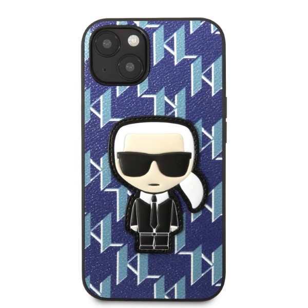 Apple iPhone 13 mini 5.4" Karl Lagerfeld Monogram Ikonik Patch Case Cover (KLHCP13SPMNIKBL), Blue (1)