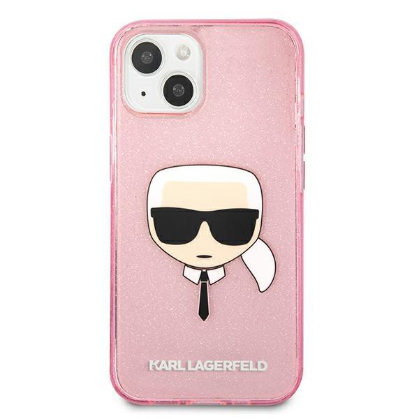 Apple iPhone 13 mini 5,4" Karl Lagerfeld Glitter Karl Head Case Cover (KLHCP13SKHTUGLP), Pink (1)