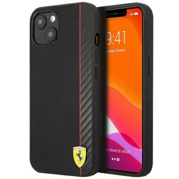Ferrari iPhone 13 mini Case On Track Carbon Stripe, Black