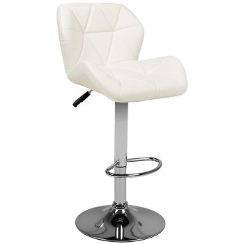 Swivel Adjustable Height Bar Counter Stool Chair M01, White