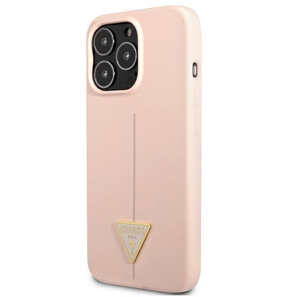 Guess iPhone 13 Case Silicone Triangle Pink (0)