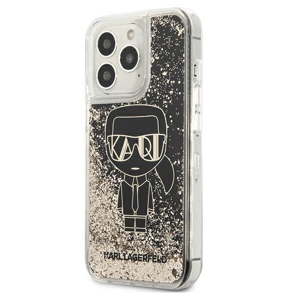 Apple iPhone 13 Pro 6.1" Karl Lagerfeld Liquid Glitter Gatsby Case Cover (KLHCP13LLGGKBK), Black (0)