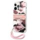 Apple iPhone 13 Pro Max 6.7\'\' Guess Camo Strap Collection Case Cover (GUHCP13XKCABPI), Pink