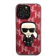 Apple iPhone 13 Pro Max 6.7\" Karl Lagerfeld Monogram Ikonik Patch Case Cover (KLHCP13XPMNIKPI), Red