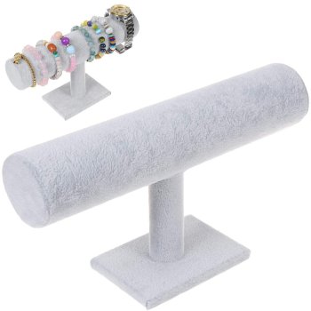 Jewelry Display Stand for Bracelets and Watches, Grey