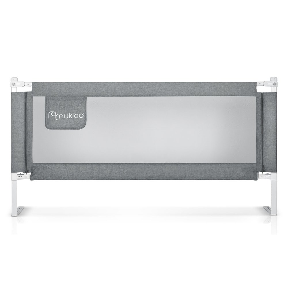 Bed Rail Guard for Toddlers 160 cm Nukido NK-227, grey (1)