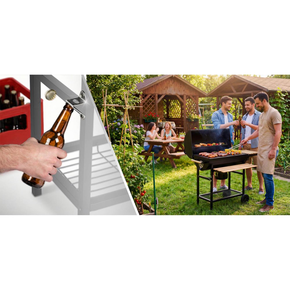 Charcoal Garden Grill Barrel with Chimney Berdsen BD-895, black (3)