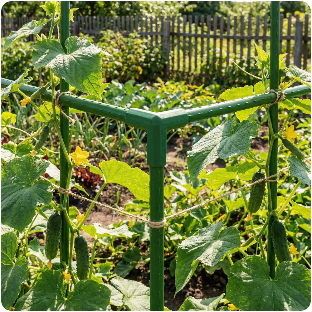 Plant Stake Connectors 11mm Type 3 Plonos PL-941 4pcs, green (2)