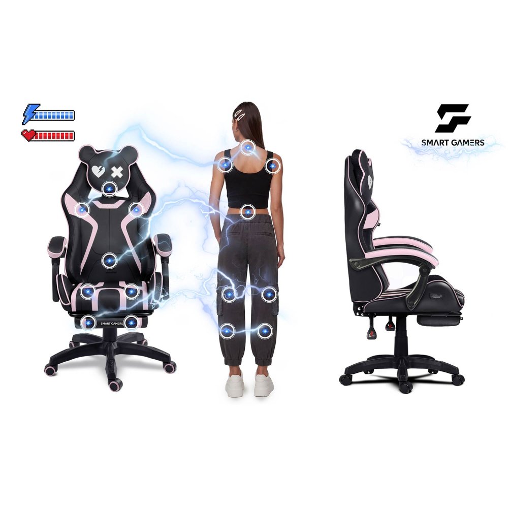 Ergonomic Gaming Chair with Footrest Specter Sofotel, black (1)