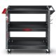 Humberg HM-515 Tool Cart, 3-Tier Rolling Utility Cart for Workshops, 300 kg Capacity