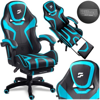 Gaming Chair with Footrest Specter Sofotel Ergonomic Swivel, black