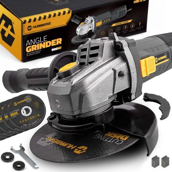 Angle Grinder 900W Variable Speed 125mm 10 Discs Humberg HM-410
