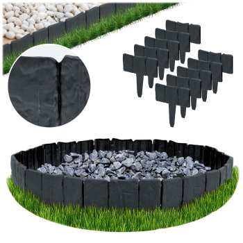 Garden Edging Border Plonos 250 cm PL-962, anthracite