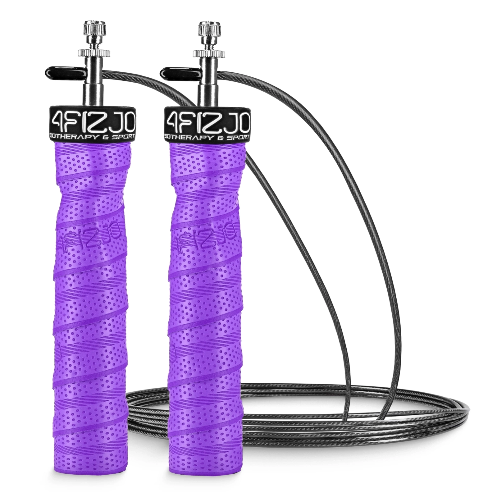 Weighted Jump Rope for Boxing and Fitness 4FIZJO 3m, Purple