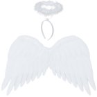 Angel Wings and Halo Set 50 x 35 cm Ruhhy 26480, White