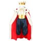 Kids King Costume with Crown and Cape for Fancy Dress M (110-120 cm)
