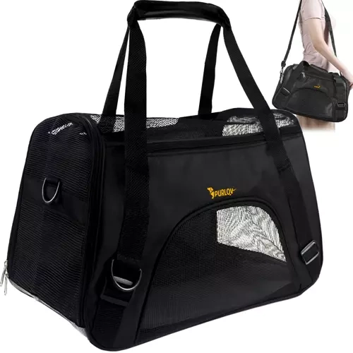 Transporter Carrier Bag for Cat Dog, Black