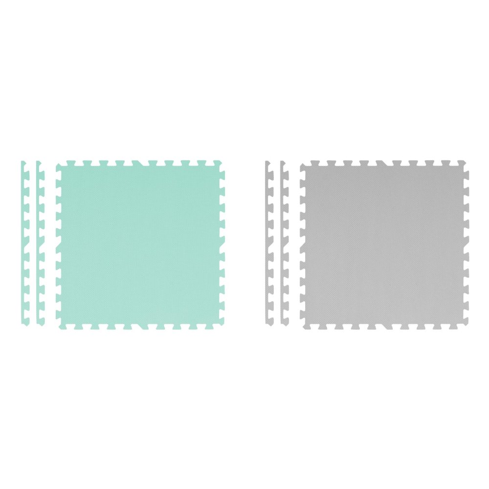 Ricokids Large Foam Puzzle Play Mat 180x180cm, 9 Tiles, Grey and Turquoise (3)