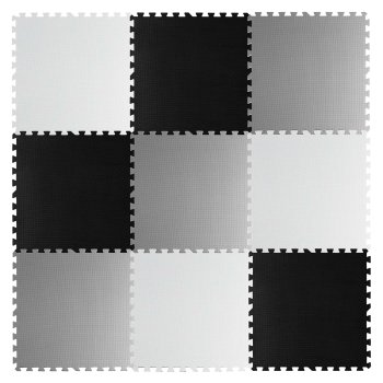 Large foam puzzle play mat for kids, chessboard design, Ricokids 180x180cm, 9 pcs