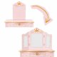 Kids Vanity Set with Mirror and Stool for Girls, Pink