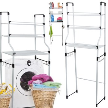 Standing Shelf over Washing Machine Toilet Bathroom Rack Cabinet with 3 Shelves
