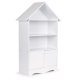 Kids House Shaped Bookshelf and Toy Storage Cabinet by ECOTOYS, White