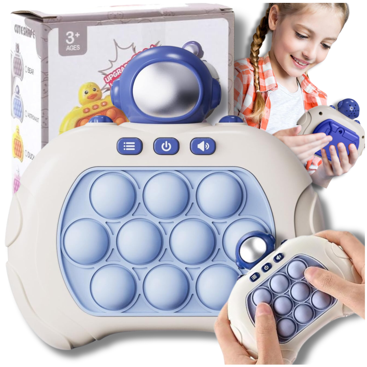 Electronic Pop It Anti-stress Arcade Game for Kids and Adults Astronaut