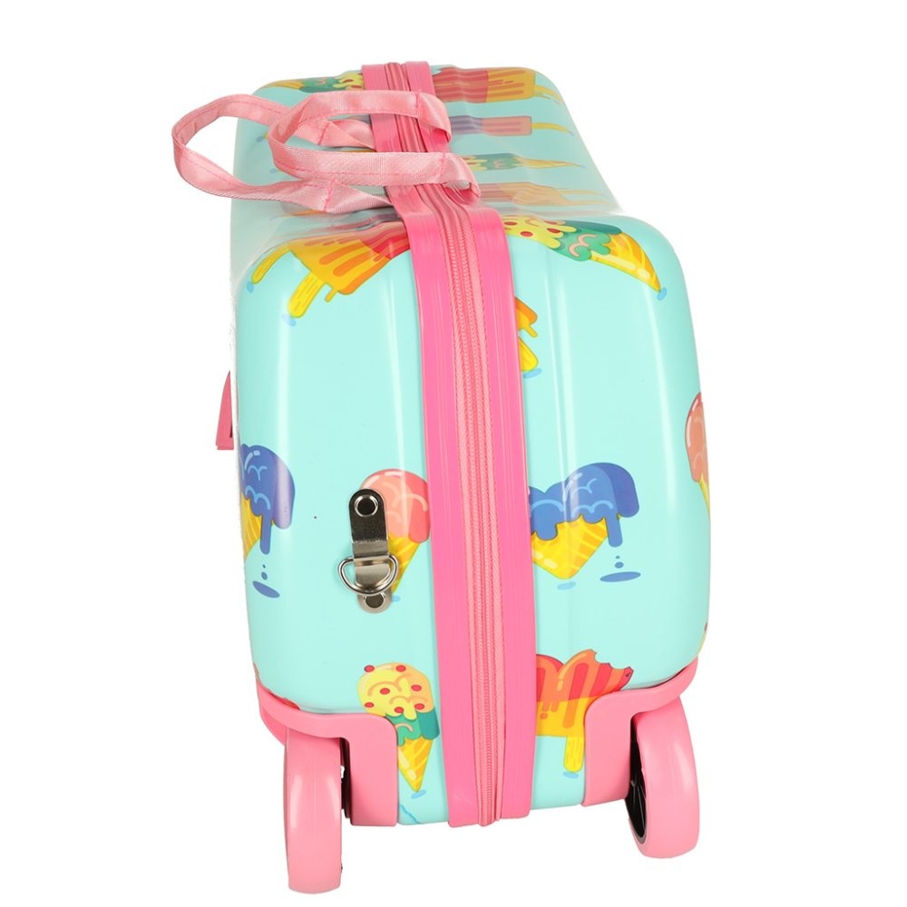 Kids Travel Luggage Carry Bag Ride On Suitcase Trolley, Ice Cream (3)