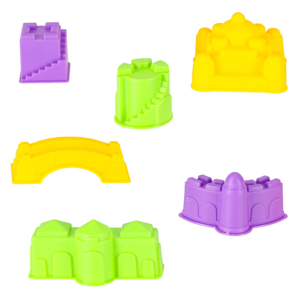 Kinetic Sand Castle Building Kit 1100g with Construction Vehicles & Molds (1)