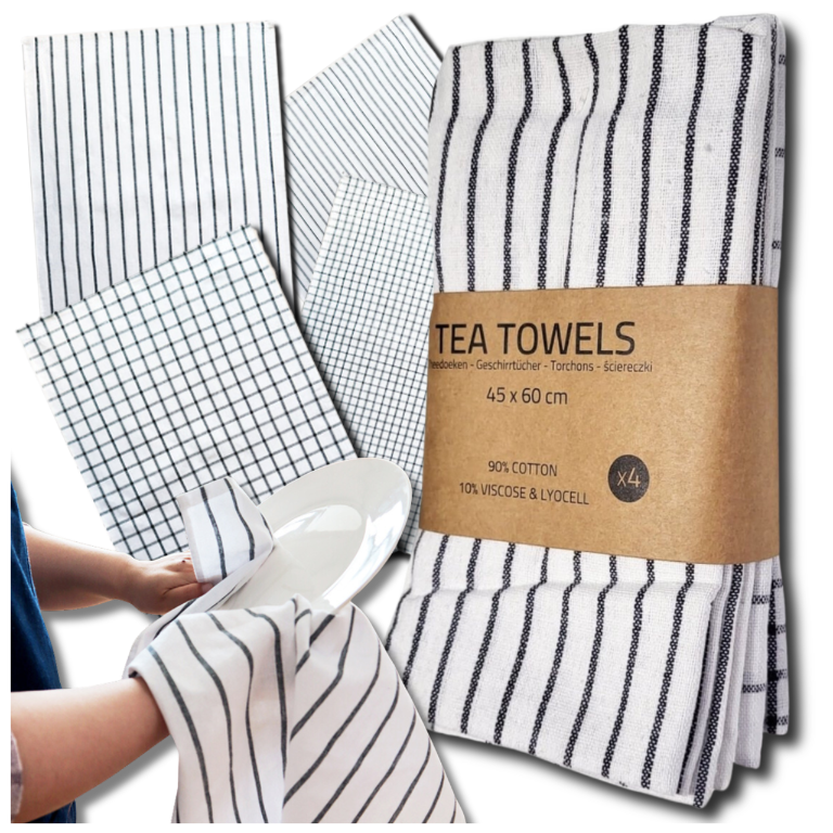 Cotton Tea Towels, 3 Pcs, 60×45 cm