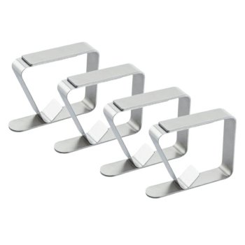 Stainless Steel Tablecloth Clips, 4 Pack