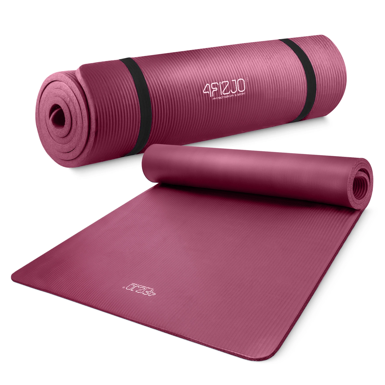NBR Fitness and Yoga Exercise Mat 190 x 100 x 1.5 cm, Burgundy