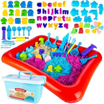 Kinetic Sand Kit with 75 Molds & Inflatable Tray 4.5 kg
