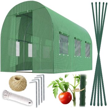 Garden Greenhouse Tunnel 2x3m 6m2 Plonos + Plant Rods