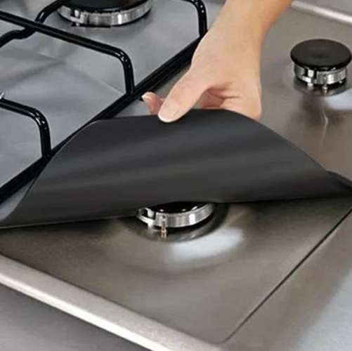 Reusable Gas Stove Protector Non-Stick Gas Stove Burner Cover Mat Pad Clean Liner for Kitchen, 4 pcs. (4)