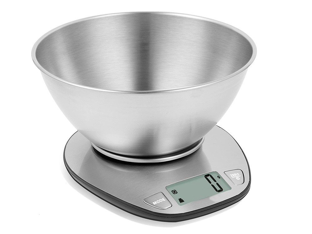 Electronic kitchen scale with metal bowl, 5kg/1g precision (0)