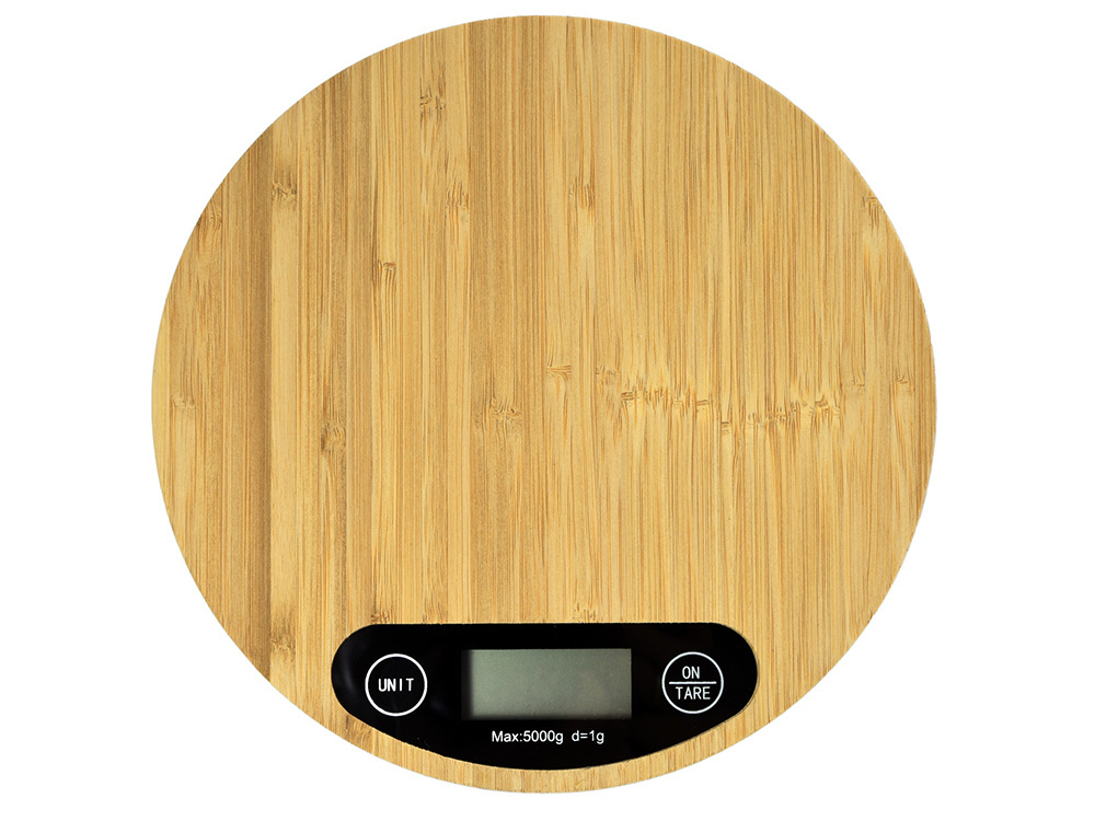 Electronic Bamboo Kitchen Scale with Touchscreen LCD, up to 5 kg (3)