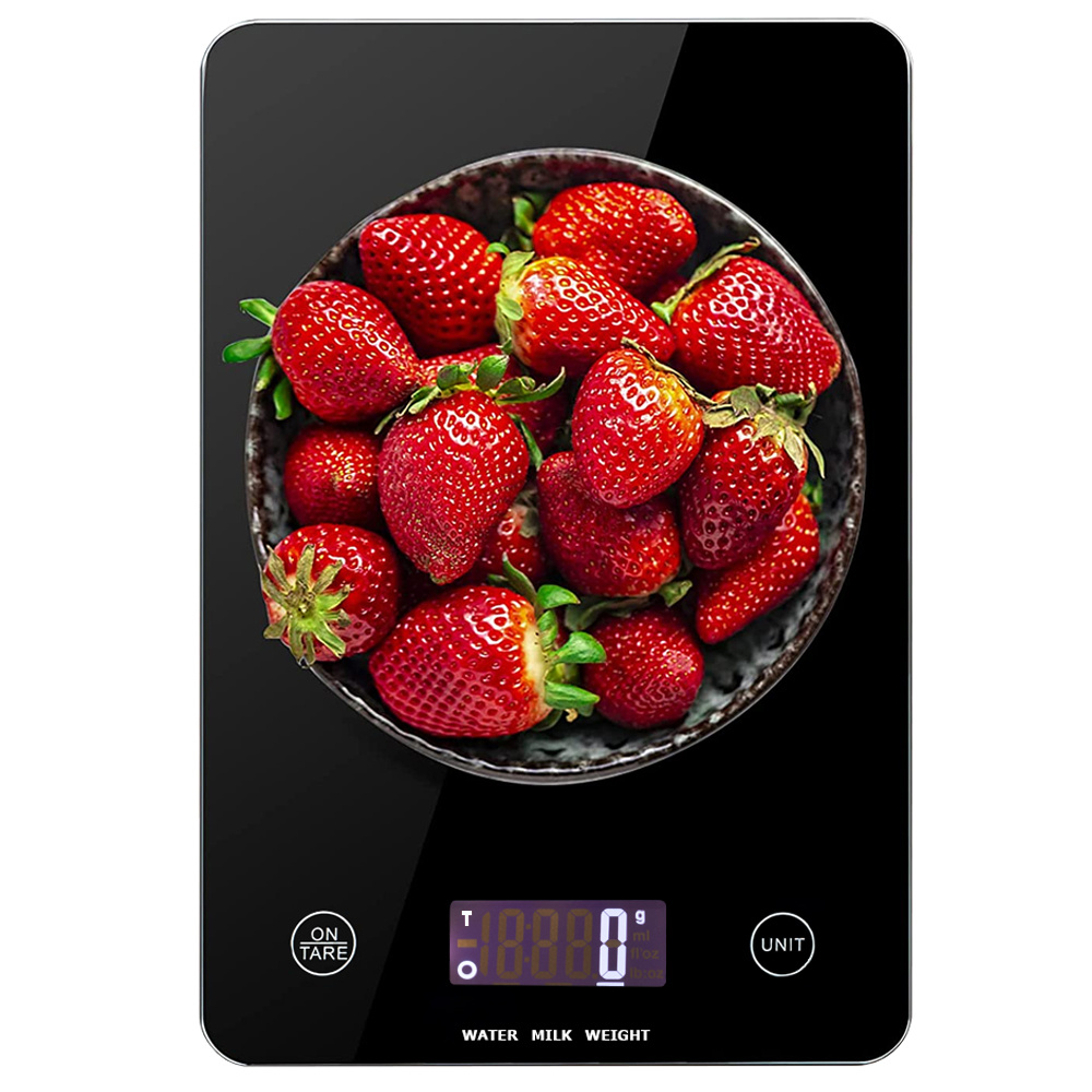 5kg/1g Electronic Digital Kitchen Weight Scale with LCD Display, Black (4)