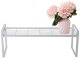 Metal shelf single level kitchen organizer stand white for